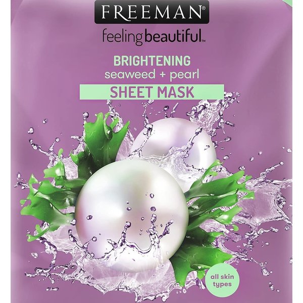 Feeling Beautiful Seaweed & Pearl Brightening Facial Sheet Mask By Freeman, 0.84 Oz