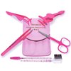 Eyelash Curlers 6Pcs - Eyebrow Tweezer for Women - Eyelash Applicator Tool with Comb - Portable Eyebrow Grooming kit - Mini Eyebrow Scissor Set - Eye Brow Clippers Brush for Fake Lash Cosmetic