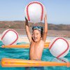 ZHBDMGK Inflatable Baseball Bat and Ball for Kids, 6Pcs Jumbo Baseball Beach Ball Set Including 4Pcs 40 Inch Baseball Bat Inflates and 2Pcs Beach Ball Baseball for Baseball Party Sports Game