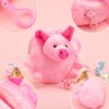 HiUnicorn 24-Pack Mini Stuffed Animals Coin Bags Keychains Pouches for Kids Birthday Zoo Safari Party Favors Goodie Bags Filler