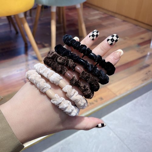 Small Scrunchies Velvet Hair Scrunchies Hair Ties 6pcs Hair Bands Hair Elastic Scrunchy Soft Scru...