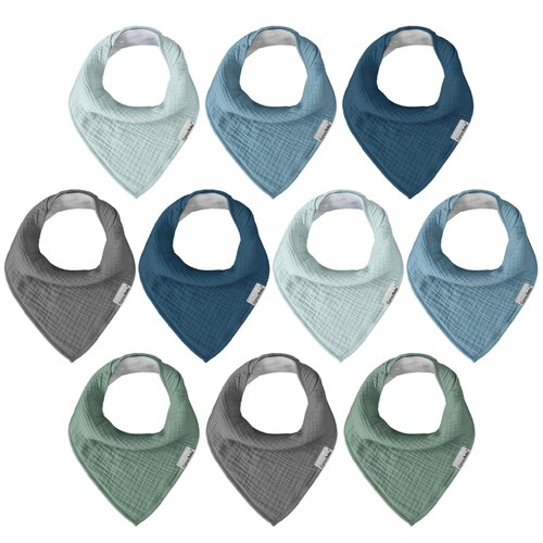 Muslin Baby Bibs for Boys Girls,Baby Bibs for Teething and Drooling,Baby Drool Muslin Bibs,Newborn Bibs for Baby Boy Girl
