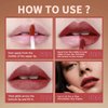 BAISEN DIARY 5 Pcs/set Silky Texture Chocolate Matte Lipsticks Set, Matte Finish, Non-stick, Waterproof Lip Gloss Chocolate Lip Glaze Set, Up to 12 Hours Lip Makeup (Set 01, 5PCS)