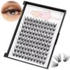 Bodermincer C Curl 0.07 Wide Cluster DIY Eyelash Extension 3D Individual Lashes Natural Look Cluster Lashes Easy Apply Volume Lash Extensions (10mm)
