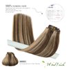 WindTouch Clip in Hair Extensions Balayage Chocolate Brown to Dark Blonde 12Inch 70g Human Hair 7PCS #4p27