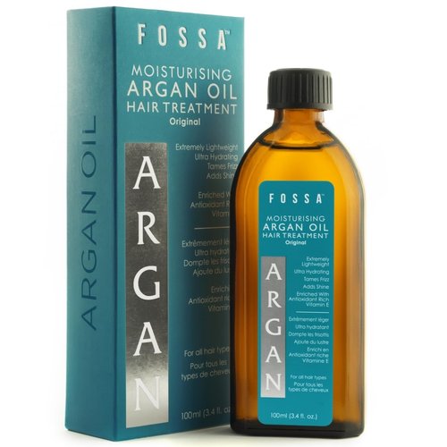 Fossa Argan Oil for Hair | Moisturising Hair Treatment | Lightweight Argan Hair Oil Tames Frizz, Adds Shine, Reduces Damage and Controls Split Ends for All Hair Types | 100ml, 3.4 fl. oz.