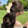3 PCS Hawaiian Flower Hair Clips Plumeria Hair Clip Hibiscus Flower Hair Clips for Women Girls Thick Thin Hair Beach Hair Accessories Non Slip Strong Hold Hair Catch Clamp Barrettes