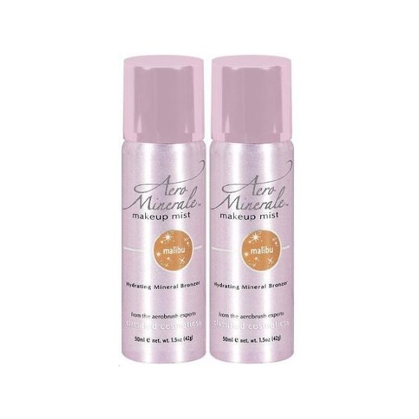 AERO MINERALE Makeup Mist Hydrating Mineral Bronzer MALIBU (PACK OF 2)
