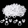 NXJ INFILILA Glue Rings, 300PCS Glue Rings for Eyelash Extensions, Disposable Lash Glue Rings Cup for Eyelash Extension Supplies, Lash Glue Holder Pigment Rings for Lash Supplies