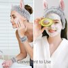 YISSION 6Pcs Face Wash Headbands and Wristbands Set Bunny Ears Headbands Spa Headband Makeup Headband Skincare Headbands with Wristbands for Women Girls Washing Face(Gray)
