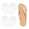 Gel Metatarsal Pads for Thong Sandals Flip-Flops, 2Pairs Forefoot Cushion Inserts, Ball of Foot Grip Pads for Metatarsal Support and Pain Relief, Anti-Slip