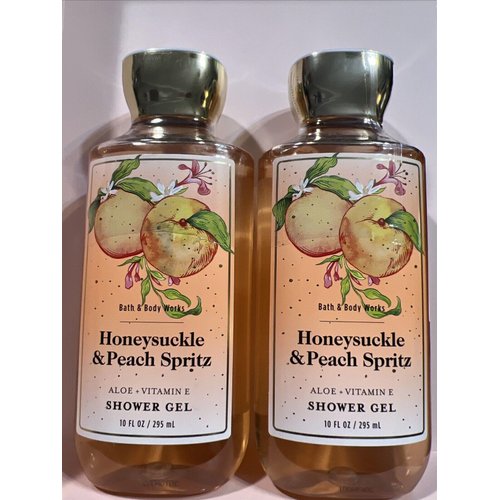 2 HONEYSUCKLE & PEACH SPRITZ SHOWER GEL bath body 10 FL OZ