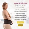 GABRIALLA Elastic Pregnancy Belly Band for Pregnant Women, Baby Safe Design, Adjustable & Breathable Maternity Belt, Improve Posture and Relieves Back, Joint, & Hip Strain (MS-96 Black, M)