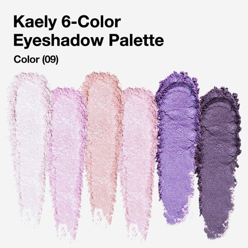 6 Color Eyeshadow Makeup Palette,6 Light Pink Purple Nude Pink Dark Purple Midnight Purple Eyeshadows Palette,Everyday Matte Shimmer Finish Eye Makeup Looks,Travel Friendly Size, Built-in Mirror 09#