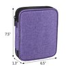 Teamoy Organizer Case for Interchangeable Circular Knitting Needles, Crochet Hooks and Knitting Accessories, Keep All in Place and Easy to Carry, Purple (No Accessories Included)