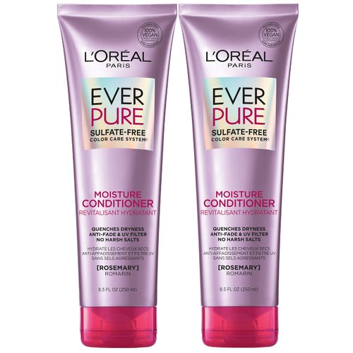 L'Oreal Paris EverPure Moisture Sulfate Free Conditioner for Color-Treated Hair, 8.5 Ounce (Set of 2)