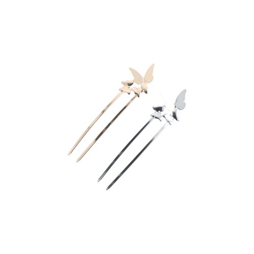 2 Pcs U Shape Butterfly Hairpins,Alloy Butterfly Hair Sticks Elegant Chinese Style Hair Chopsticks Cheongsam Hanfu Hair Sticks For Women Girl