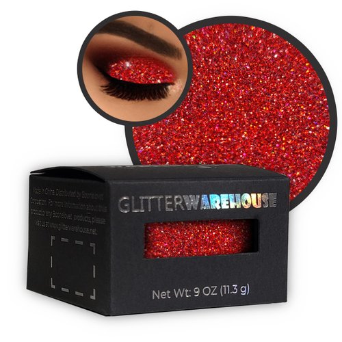 Devious GlitterWarehouse Red Holographic Loose Glitter Powder Great for Eyeshadow/Eye Shadow, Makeup, Body Tattoo, Nail Art and More!
