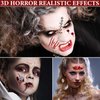 20 Pcs Halloween Body Face Scar Realistic Temporary Tattoos for Men Women,Fake Bloody Wound Stitch Scar Scab Horror Zombie Halloween Masquerade Waterproof Makeup Tattoo Stickers