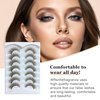 Wffenhefragrance Brown Artificial Mink Eyelashes - Fluffy Wispy Lashes 7 Pairs|Natural Look,Contact Lens Friendly,Easy to Apply & Reusable|Perfect for Daily Wear,Parties & Special Events|7-11-13mm