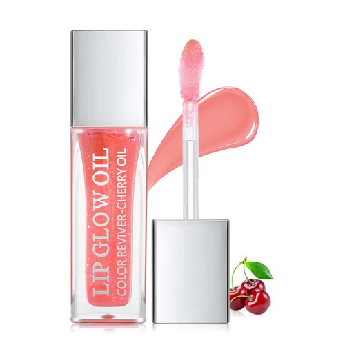 Marine Forest Hydrating Lip Glow Oil, Plumping Lip Gloss Transparent Lip Oil Tinted for Lip Care and Dry Lips, Non Sticky, Shiny and Moisturizing (03)