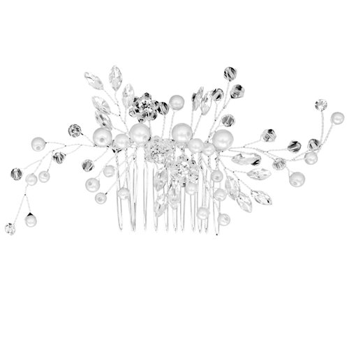 Dohia Crystal Bride Wedding Hair Comb Pearl Bridal Hair Piece Hair Accessories Rhinestone Bridesmaid Side Combs ST1-ZZFS