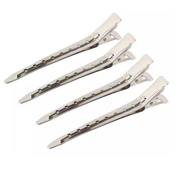 4 Pcs 3.5 Inch Metal Spike Alligator Duck Bill Salon Clips Cosmetic Duckbill for Styling Sectioning Hair Barrettes Chic Bobby Pin Clips Hair Clips for Styling Long Hair