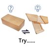 DC-BEAUTIFUL Impossible Puzzle Box 3D Brain Teaser Toy, Original Color Surprise Wooden Magic Box Gift Secret Box for Party Favor Birthday