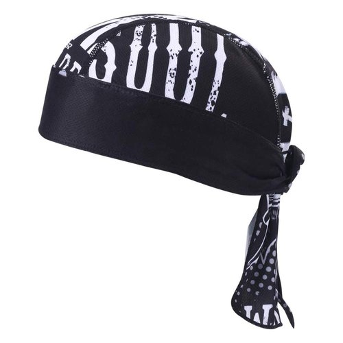 HEROBIKER Sweat Wicking Skull Cap Beanie Bandana Helmet Liner Outdoor Running Adjustable (Black 1)
