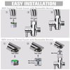 Brass Faucet Diverter Valve with Aerator, Faucet Adapter for Sink Hose Attachment, 3 Way Faucet Splitter with Male Thread Adapter, Faucet Connector for Bathroom/Kitchen(Chrome)