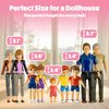 Dollhouse People, Bendable Dollhouse Family Set – 9 Poseable Figures Including Grandpa, Grandma, Mom, Dad, Sister, Brother, Cousins, and a Baby Girl – Perfect for Dollhouse Play and Imaginative Fun