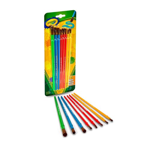Crayola Kids Paint Brush Set (8ct), Painting Supplies for Kids, Assorted Sizes, Arts & Crafts Supplies, Stocking Stuffers
