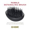Kent PMB Black Pebble Scalp Massager Shampoo Brush, Shower Brush, and Travel Size Detangling Brush - Scalp Scrubber for Dandruff and Kids Hair Brush Hair Detangler - Hairbrush for Tangles