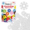 PicassoTiles Building Chip Interlocking Disc Construction Blocks in White Color STEM Learning Early Education Toy Engineering Playset Child Brain Development for Toddlers Girls Boys Kids Age 3+ PTF108