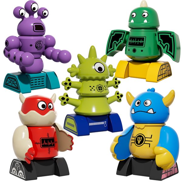 TEMI Magnet Robot Toy for Kids 3-5 Years Old - Monster Magnet Toys Stacking Transform Toys for Kids with Storage Box, Set for Kids Age 3 4 5 6 7 Years Old Boys, Christmas and Birthday Gifts