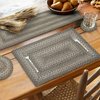 Homespice - Grey Cloud Braided Table Runner, a Thick Table Runner of Jute to Use as a Long Table Runner on Dining Table - Tightly Stitched, Flawless Edges - Premium Grey Table Runner, 11x36 Inches