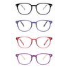 JM Reading Glasses Set of 4 Quality Spring Hinge Readers Men Women Glasses for Reading +2.5 Mix Color