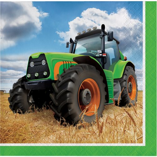 Tractor Time Beverage Napkins, 48 ct