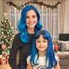 Temporary Blue Hair Wax, 4.23oz Instant Hairstyle Mud Cream, Natural Hair Coloring Wax Material Disposable Hair Styling Dye Ash (Blue, Dye Free) for Cosplay, Party, Masquerade, Christmas
