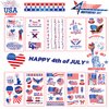 Independence Day Temporary Tattoo, 4th of July Waterproof Body Art Stickers, American Flag Fake Tattoos,Red White and Blue Party Supplies