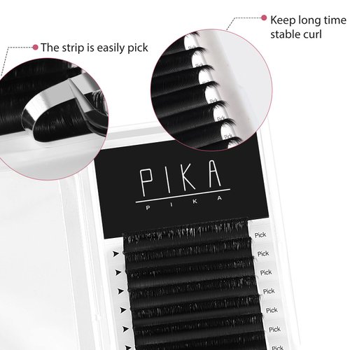 PIKAPIKA Lash Extension 0.03 0.05 0.07 C CC D Curl Easy Fan Volume Lash Extensions 8-16mm Mix 8-16mm 16-20mm Auto Blooming Lash Extension Self Fanning Lashes For Eyelash Extensions (15-20mm, CC-0.07)
