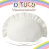 Ditucu Cute Dumpling Plush Pillow Funny Food Soup Stuffed Animals Plushies Toys Soft Hugging Gifts for Kids White 14 inch