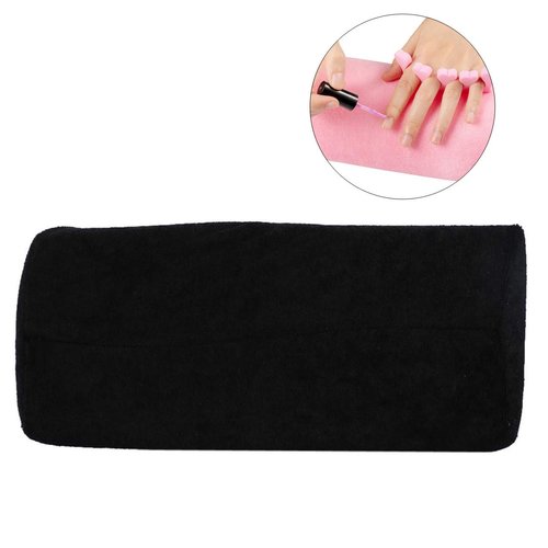 Hand Cushion,Nail Art Soft Sponge Pillow - Nail Art Table Mat Holder Pad, Salon Hand Rest Cushion,Detachable Washable Arm Rest Holder,Manicure Makeup Cosmetic Tools (Black)