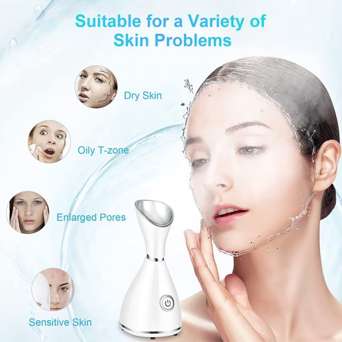 Seneryla Facial Steamer for Face, Face Steamer for Facial Deep Cleaning, Face Steamer Nano Mister Set for Sinuses, Unclogs Pores, Home SPA, Skin Care