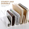 SANRUI Acrylic Desk Organizer, 5 Compartments Mail Organizer,Small File Holders Letter Organizer,Clear Office Organization,Multifunction Sorter Envelope Rack for Office,Home, School