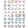 Konsait 24 Sheets Face Eye Tattoos Temporary Eyeshadow Stickers Black Lace Temporary Tattoos for Women Girls Eyeliner Stickers Tattoo Makeup for Halloween Christmas Birthday Masquerade Party