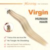 DIYOMO Microlink Hair Extensions - Human Hair,#F760 Highlight Golden Blonde Micro link Hair Extensions Human Hair 14inch microlink hair extensions,microlink hair 30G/Pack