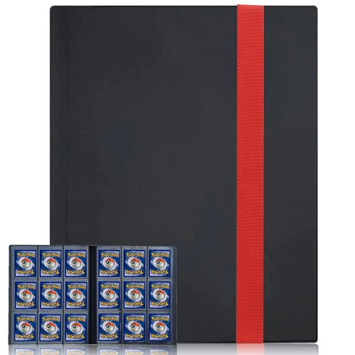 540 Pockets Card Binder Holder, FOME 9-Pocket Trading Card Binder 30 Sheets Fits for 540 Cards Collector Album Holder with BandClosure Carrying Case Binder for Yugioh MTG and Other TCG
