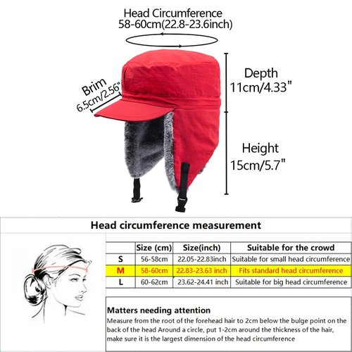 Winter Men Women Tweed Trapper Hunting Hat Elmer Fudd Army Cadet Cap Buffalo Fleece Ear Flaps Red