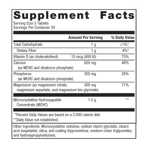 Metagenics Bone Builder with Magnesium Tablets with Calcium, Phosphorus and Vitamin D to Help Maintain Healthy Bone Density - 90 Tablets - 30 Servings